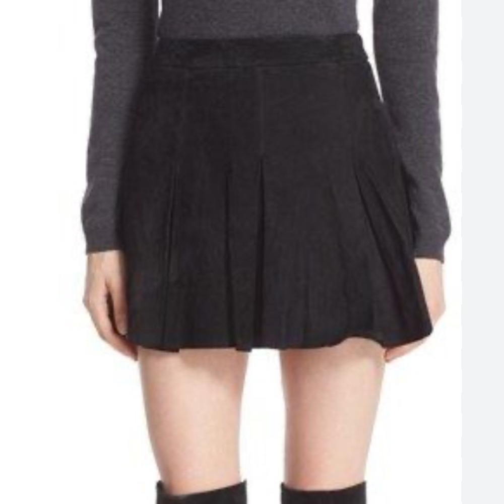 Alice + Olivia Lee Suede Mini Skirt